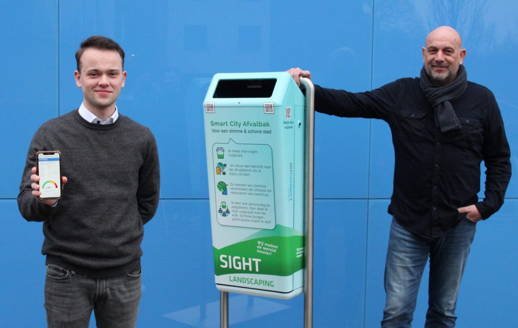 Slimme Smart City afvalbak