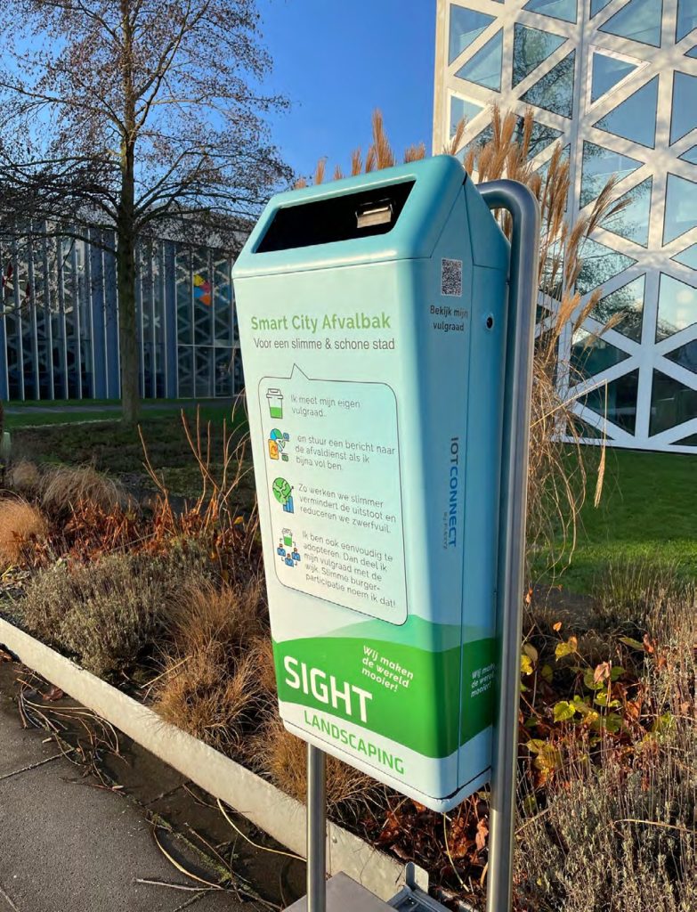 Afvalbak met vulgraadsensor van SIGHT Landscaping